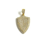 5 Pcs CZ Pave Shield Charms Pendant for Jewelry Making
