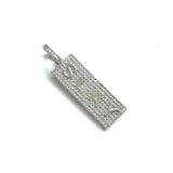 5 Pcs CZ Pave Slay Word Charms Plated Letter Pendant for Jewelry Making