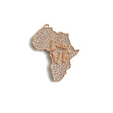 5 Pcs Africa Map CZ Paved Charms Pendant for Jewelry Making