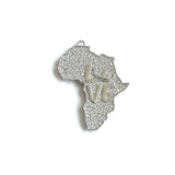 5 Pcs Africa Map CZ Paved Charms Pendant for Jewelry Making
