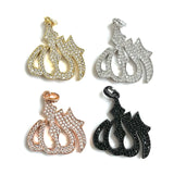 5 Pcs Allah Symbol Pendant Charm Cubic Zirconia Jewelry