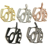 5 Pcs Love Charms Pendant DIY Bracelet Necklace Jewelry Making