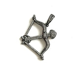 5 Pcs Cupid Bow Arrow Charms Pendant CZ Paved For Women Necklace Bracelets