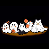 5 Pcs Specter Enamel Pin Set Halloween Ghost Brooch Lapel Pin