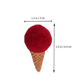 5 Pcs Flower Decoration Wool Felt Ice Cream DIY Supplies