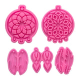 5 Pcs Dream Catcher Feather Keychain Epoxy Resin Mold DIY Crafts Jewelry Mold