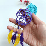 5 Pcs Dream Catcher Feather Keychain Silicone Mould