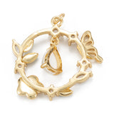 5 Pcs Flower CZ Glass Pendants for DIY Jewelry Making