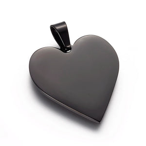 5 Pcs Heart Stainless Steel Pendants Charms for Jewelry Making