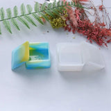 5 Pcs Heart Resin Molds Box with Square Silicone Molds Jewelry Storage Box
