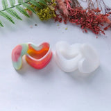 5 Pcs Heart Resin Molds Box with Square Silicone Molds Jewelry Storage Box