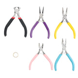 5 Pcs Jewelry Pliers Set, Needle/Round/Chain/Bent/Zipper Pliers