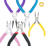 5 Pcs Jewelry Pliers Set - Needle Round Chain Bent Zipper Pliers