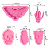 5 Pcs Keychain Epoxy Resin Mold DIY Crafts Silicone Mould