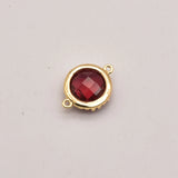 5 Pcs/Lot Ruby Double Pendant Natural Stone Jade Charms For Jewelry Making