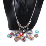 5 Pcs/Lot Mixed Crystal Pendant Heart Necklet Jewelry