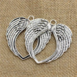 5 Pcs/Lot Vintage Angel Wings Charm Metal Charms Pendant For Jewelry Making