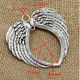 5 Pcs/Lot Vintage Angel Wings Charm Metal Charms Pendant For Jewelry Making