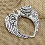 5 Pcs/Lot Vintage Angel Wings Charm Metal Charms Pendant For Jewelry Making