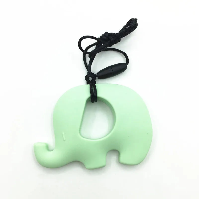 5 Pcs Silicone Elephant Teethers DIY Nursing Necklace BPA-Free Baby Teether