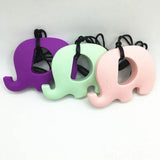 5 Pcs Silicone Elephant Teethers DIY Nursing Necklace BPA-Free Baby Teether