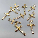 5 Pcs Micro pave CZ Religious Cross Pendant Necklace