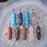 Natural Double Terminated Point Beads, Amethyst Pendants for DIY Jewelry