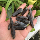 5 Pcs Smoky Quartz Raw Stone Column Point Clear Crystal Healing DIY Pendant