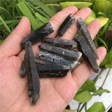 5 Pcs Smoky Quartz Raw Stone Column Point Clear Crystal Healing DIY Pendant