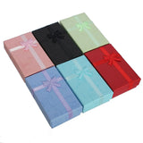5 Pcs Bowknot Jewelry Package Case Rectangle(8.5X5cm)