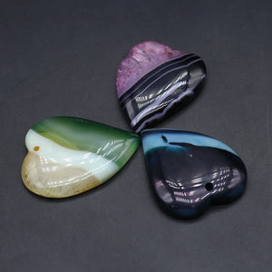 5 Pcs Healing Gradient Crystal Stone Pendants Agate Charms for Jewelry Making