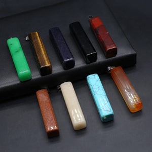 5 Pcs Random Healing Crystal Stone Pendants Agate Charms for Jewelry Necklace
