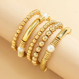 5 Pcs Layered CCB Beads Bracelets Set for Women Charms