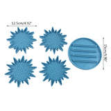 5 Pcs Coaster + Stand Epoxy Resin Mold Cup Mat+Holder Base Silicone Mould DIY