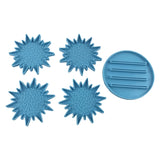 5 Pcs Coaster + Stand Epoxy Resin Mold Cup Mat+Holder Base Silicone Mould DIY