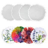 5 Pcs Coaster Tray Epoxy Resin Mold DIY Crafts Decorations Casting Tools