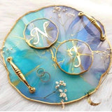 5 Pcs Coaster Tray Epoxy Resin Mold DIY Crafts Decorations Casting Tools