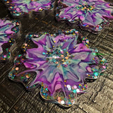 5 Pcs Coaster Tray Epoxy Resin Mold DIY Crafts Decorations Casting Tools
