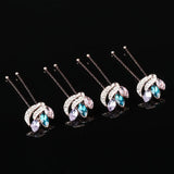 5 Pcs Crystal Pearl Bridal Hairpin Clips Wedding Hair Jewelry