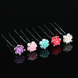 5 Pcs Crystal Pearl Bridal Hairpin Clips Wedding Hair Jewelry