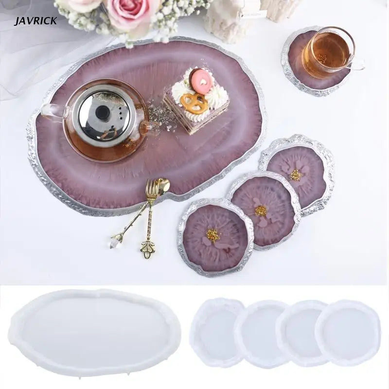 5 Pcs Silicone Dish Molds for DIY Jewelry Storage Set