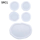 5 Pcs Silicone Dish Molds for DIY Jewelry Storage Set