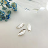 5 Pcs 925 Sterling Silver Leaf Charm Pendants with 2 Hole for Findings
