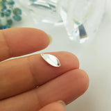 5 Pcs 925 Sterling Silver Leaf Charm Pendants with 2 Hole for Findings