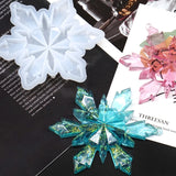5 Pcs Snowflake Ornaments Epoxy Resin Mold DIY Crafts Home Decor Silicone Mould