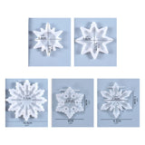 5 Pcs Snowflake Ornaments Epoxy Resin Mold DIY Crafts Home Decor Silicone Mould