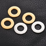 5 Pcs Stainless Steel Hollow Circle Charm Pendant 25mm