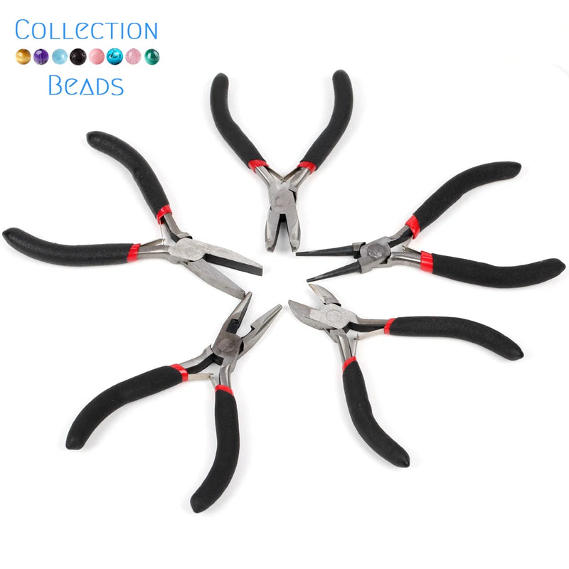 5 Pcs Needle Nose Pliers Jewelry Tool 12.5cm