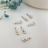 5 Pcs. Sterling Silver Anchor Charm, Anchor Charm, Silver Heart Anchor