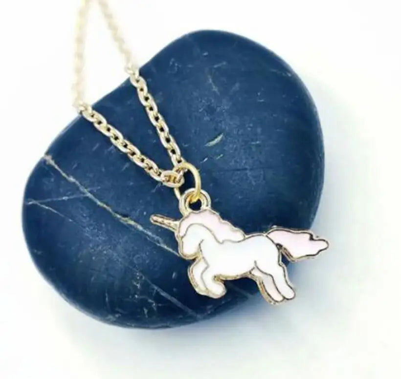 5 Pcs Unicorn Choker Charm Chain Necklace Pendant
